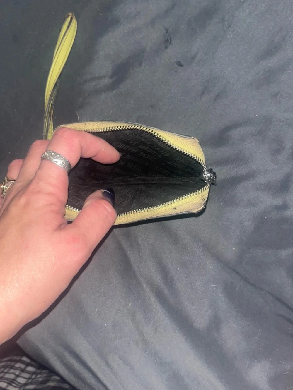 Steve Madden Lime Yellow Wristlet Card Holder